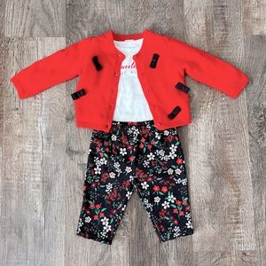 Carter’s Baby Girl 3-pc Outfit 3M GUC